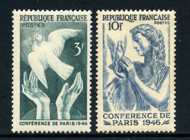 1946 - FRANCIA - CONFERENZA DELLA PACE 2v. - LING - LOTTO/28525