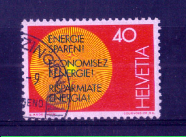 1976 - LOTTO/SVI1010U - SVIZZERA - 40c. RISPARMIO ENERGIA - USATO