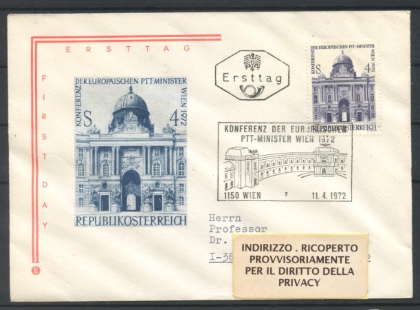 1972 - AUSTRIA - LOTTO/47707 - CONFERENZA EUROPEA MINISTRI POSTE - FDC