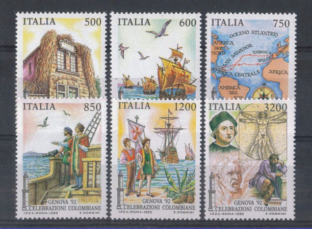 1992 - LOTTO/6997 - REPUBBLICA - CELEBRAZIONI COLOMBIANE 6v.