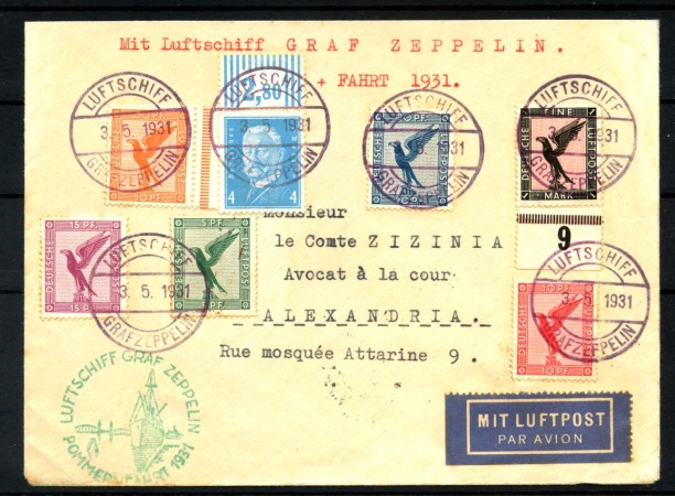 1931 - GERMANIA - LOTTO/42343 - VOLO ZEPPELIN VIAGGIO NEL MAR BALTICO