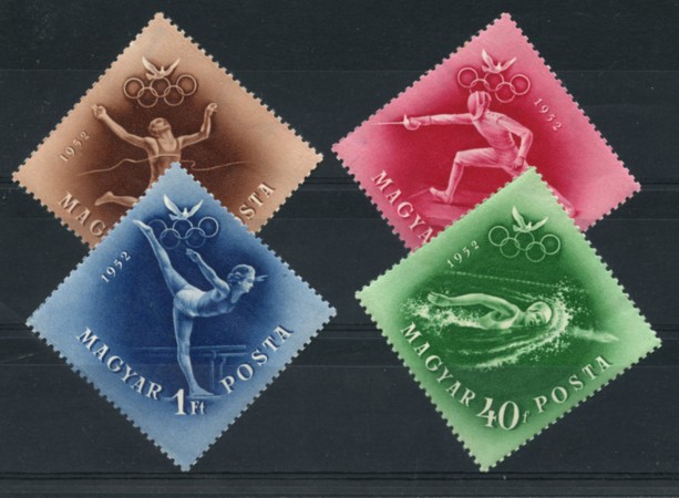 1952 - LOTTO/13855 - UNGHERIA - OLIMPIADI DI HELSINKI 4v. - NUOVI