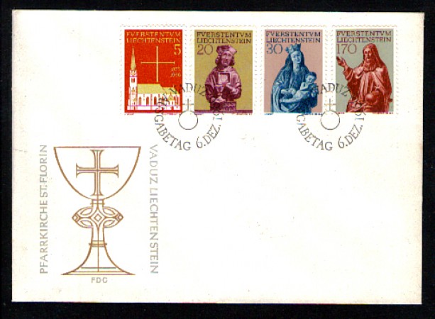 1966 - LOTTO/LIE421FDC - LIECHTENSTEIN - CHIESA DI VADUZ - BUSTA FDC