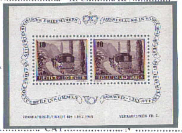 1946 - LOTTO/3995 - LIECHTENSTEIN - ESPOSIZ. FILATELICA FOGLIETT