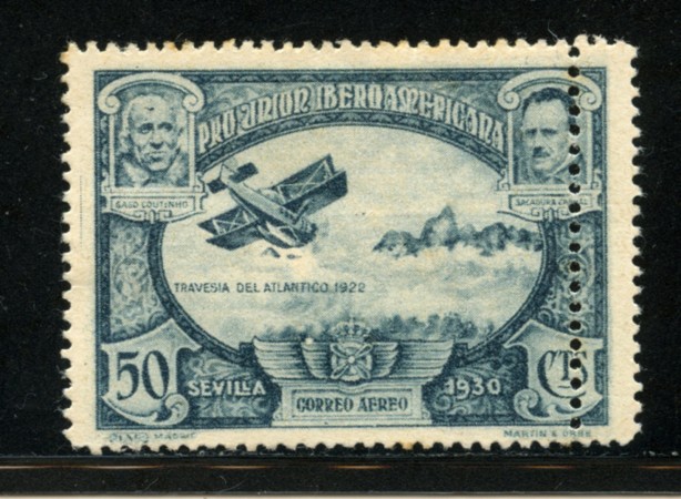 1930 - LOTTO/13516 - SPAGNA - 50c. POSTA AEREA - VARIETA'