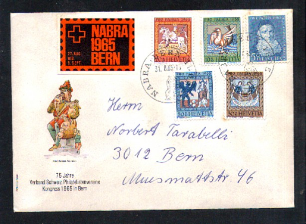 1965 - LOTTO/1373 - SVIZZERA - NABRA ESPOSIZ. FILATELICA - BUSTA