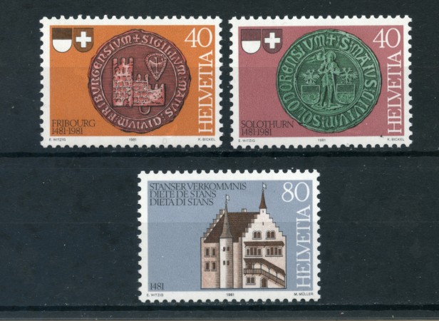 1981 - LOTTO/23609 - SVIZZERA - DIETA DI STANS 3v. - NUOVI