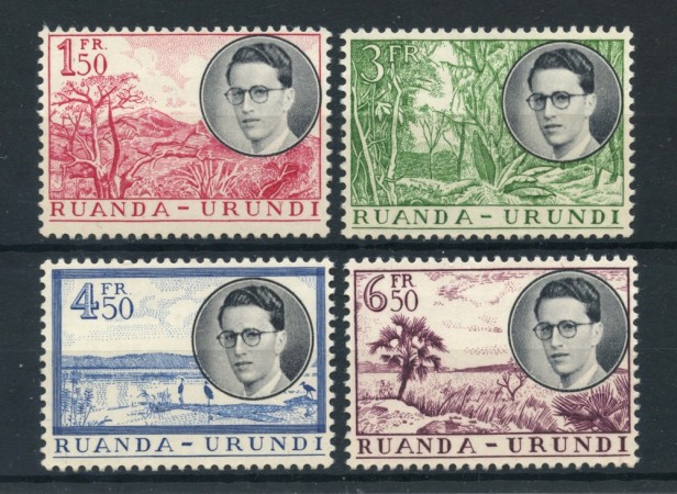 1955 - RUANDA URUNDI - RE BALDOVINO 4v. - NUOVI - LOTTO/25356