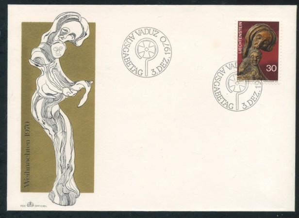 1970 - LIECHTENSTEIN - NATALE - BUSTA FDC - LOTTO/25786