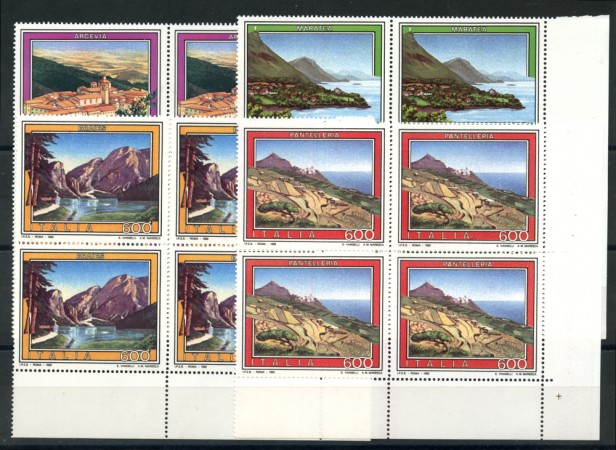 1992 - LOTTO/6995Q - REPUBBLICA -  TURISTICA 4v  - QUARTINA NUOVI