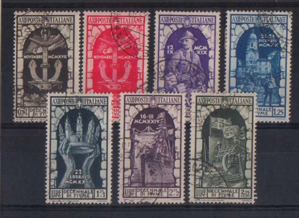 1934 - LOTTO/REG356CPU  - REGNO - DECENNALE FIUME - USATI