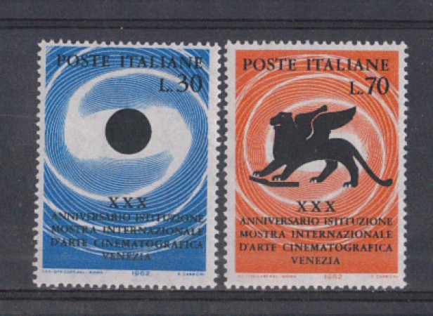 1962 - LOTTO/6402 - REPUBBLICA - MOSTRA CINEMA  2v.