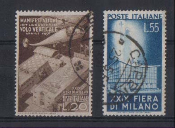 1951 - LOTTO/6137UB - REPUBBLICA - 29° FIERA DI MILANO 2v. USATI