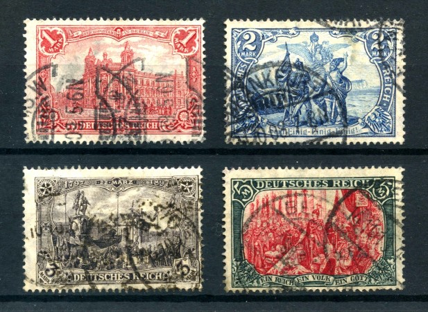 1902 - GERMANIA REICH - ALTI VALORI 4v. - USATI - LOTTO/32612