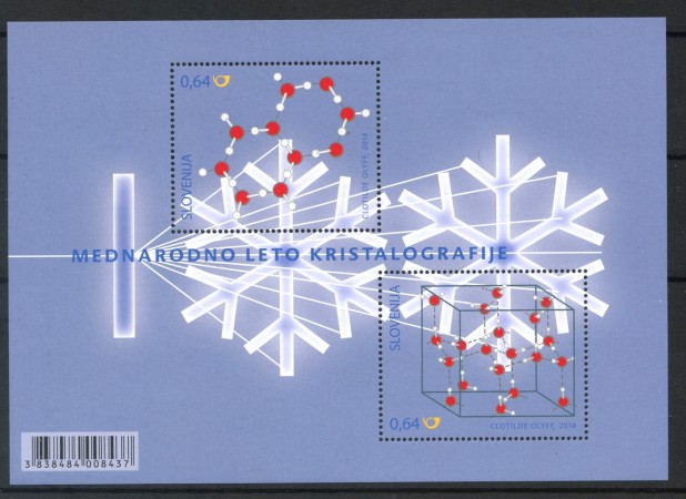 2014 - SLOVENIA - CRISTALLOGRAFIA  FOGLIETTO - NUOVO - LOTTO/34577