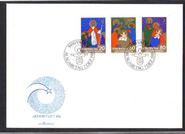 1981 - LBF/4031 - LIECHTENSTEIN - NATALE - BUSTA FDC