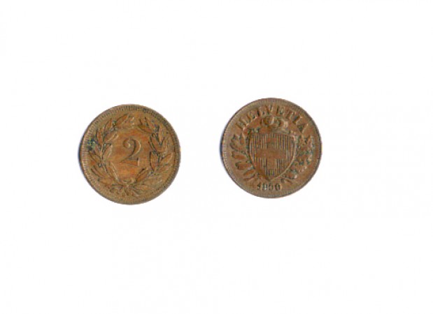 1900 - LOTTO/MSVI1900R2 - SVIZZERA - 2 RAPPEN CROCE STRETTA