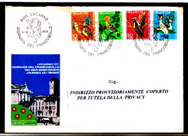 1970 - LOTTO/11134 - SVIZZERA - GIORNATA DEL FRANCOBOLLO - BUSTA