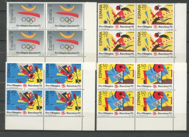1988 - SPAGNA - LOTTO/19985Q - PREOLIMPICA 4v. - QUARTINE