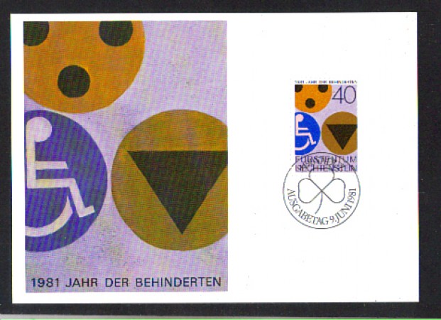1981 - LBF/3593 - LIECHTENSTEIN - ANNO INTERNAZIONALE DISABILI - MAX