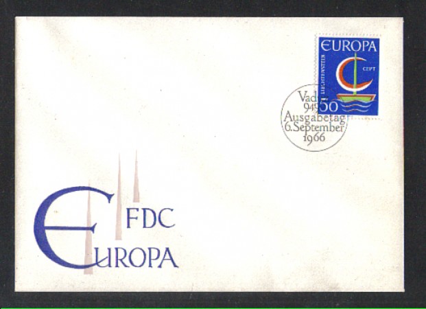 1966 - LOTTO/LIE417FDC - LIECHTENSTEIN - EUROPA - BUSTA FDC
