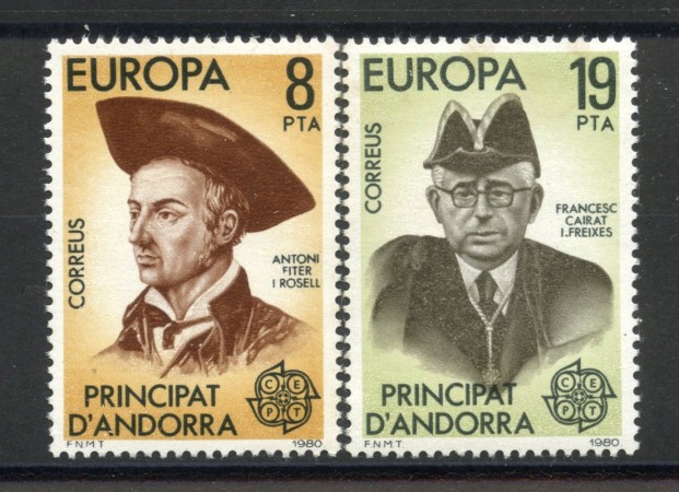 1980 - ANDORRA  SPAGNOLA - LOTTO/41389 - EUROPA 2v. - NUOVI