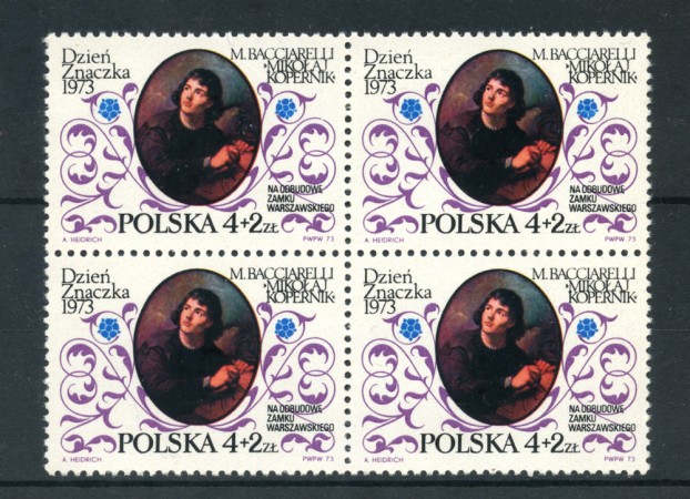 1973 - POLONIA - LOTTO/20157 -  N.COPERNICO - QUARTINA
