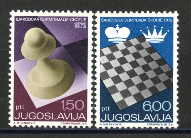 1972 - JUGOSLAVIA - OLIMPIADE DI SCACCHI  2v. NUOVI - LOTTO/34809