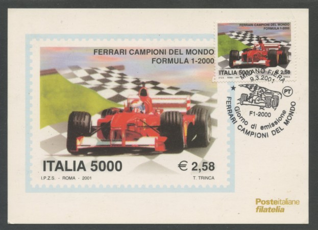 2001 - LOTTO/18719 - REPUBBLICA - FERRARI CAMPIONE DEL MONDO - CARTOLINA