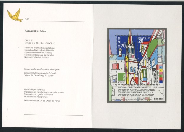 1999 - SVIZZERA - NABA 2000 FOGLIETTO - NUOVO - FOLDER LOTTO/37320F