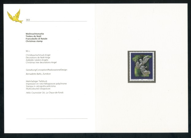 2000 - SVIZZERA - NATALE - NUOVO - FOLDER -  LOTTO/37342F