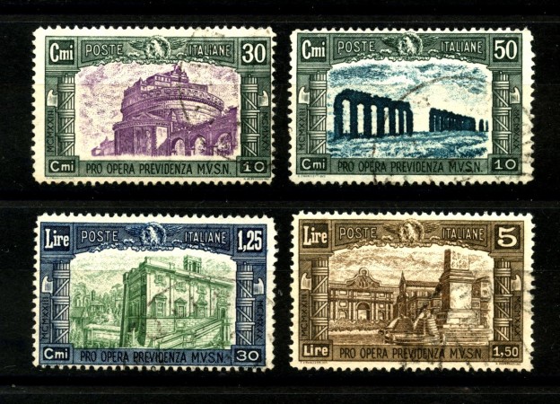 1930 - REGNO - LOTTO/40032 - PRO OPERA PREVIDENZA MILIZIA 4v. - USATI