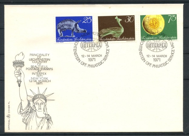 1971 - LIECHTENSTEIN - LOTTO/43549 - ESPOSIZIONE INTERPEX NEW YORK BUSTA