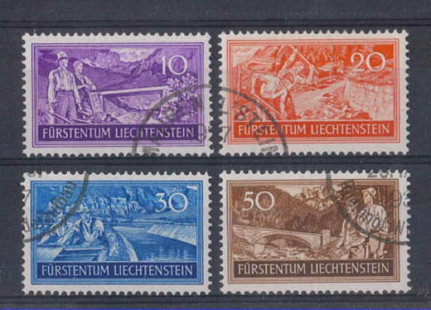1937 - LOTTO/5606 - LIECHTENSTEIN - DISOCCUPAZIONE 4v.