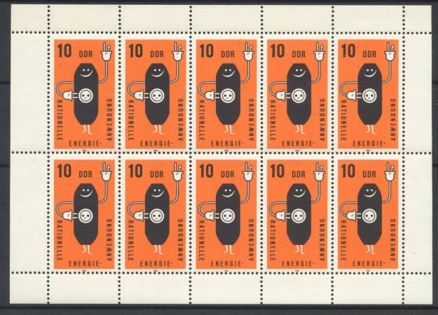 1981 - GERMANIA DDR - RISPARMIO ENERGETICO - MINIFOGLIO NUOVO - NUOVO - LOTTO/36576