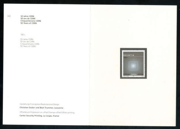 2004 - SVIZZERA - RICERCA NUCLEARE - NUOVO - FOLDER -  LOTTO/37418F