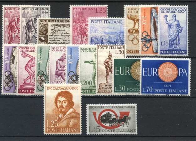 1960 - REPUBBLICA - LOTTO/43156 - ANNATA COMPLETA 19v. - NUOVI