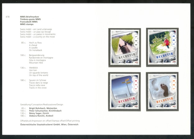 2005 - SVIZZERA - TELEFONIA MOBILE 4v. - NUOVI - FOLDER - LOTTO/37454F