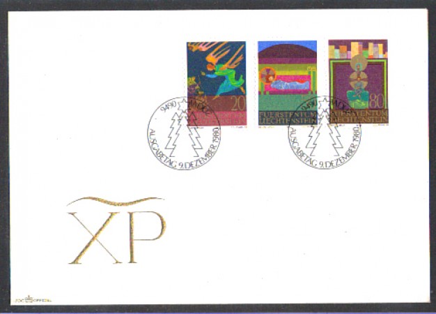 1980 - LBF/4035 - LIECHTENSTEIN - NATALE - BUSTA FDC