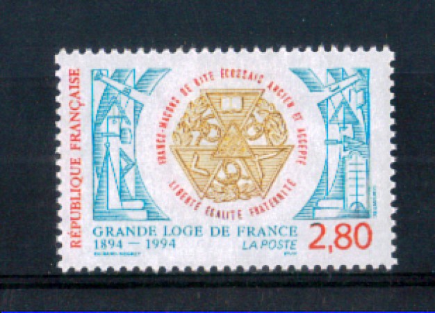 1994 - LOTTO/FRA2899N - FRANCIA - LOGGIA MASSONICA 1v. NUOVO