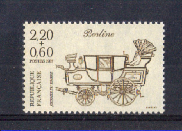 1987 - LOTTO/FRA2465 - FRANCIA - GIORNATA FRANCOBOLLO 1v. NUOVO