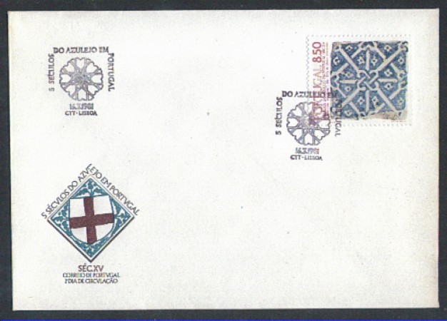1981 - LOTTO/POR1506FD - PORTOGALLO - 8,50 MAIOLICHE - FDC