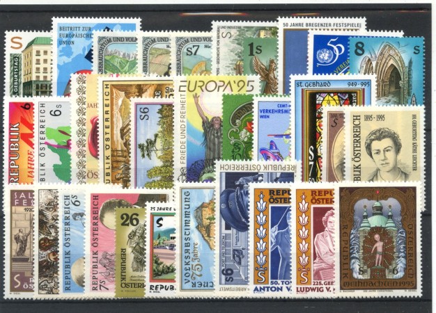 1995 - AUSTRIA - LOTTO/43683 - ANNATA COMPLETA 32 v. NUOVI