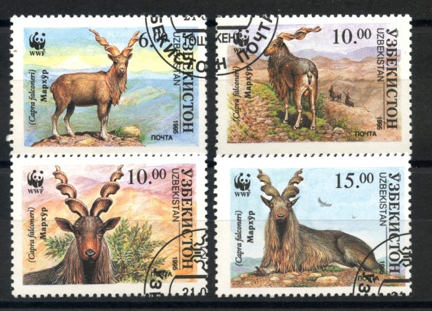 1995 - UZBEKISTAN - LOTTO/38158 - CAPRE 4v. - USATI