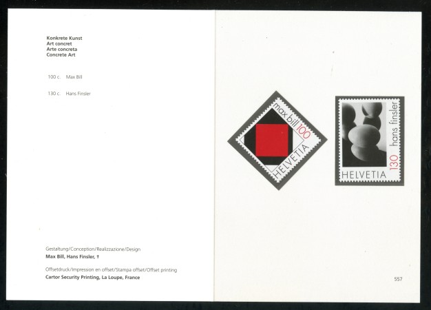 2008 - SVIZZERA - ARTE CONCRETA 2v. -  FOLDER - NUOVI - LOTTO/37591F