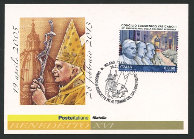 2013 - LOTTO/12736 - REPUBBLICA - OMAGGIO A BENEDETTO XVI° AL TERMINE DEL PONTIFICATO .