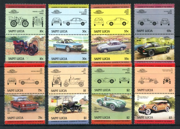 1984 - ST. LUCIA - LOTTO/20102 - AUTOMOBILI 16v. - NUOVI