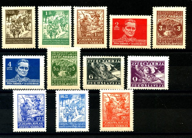 1945 - JUGOSLAVIA - PARTIGIANI 12v. - NUOVI - LOTTO/33745