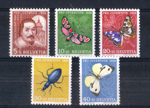 1956 - LOTTO/SVI585CPN - SVIZZERA - PRO JUVENTUTE 5v. - NUOVI