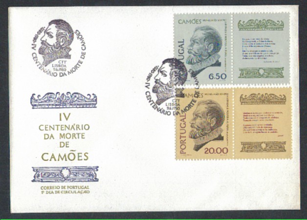 1980 - LOTTO/POR1472FD - PORTOGALLO - DE CAMOES - FDC